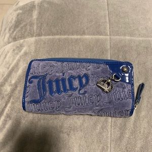 Juicy couture blue velvet wallet